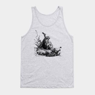 Froggy Serenade: Cottagecore and Goblincore Featuring Frog Playing Music Tank Top
